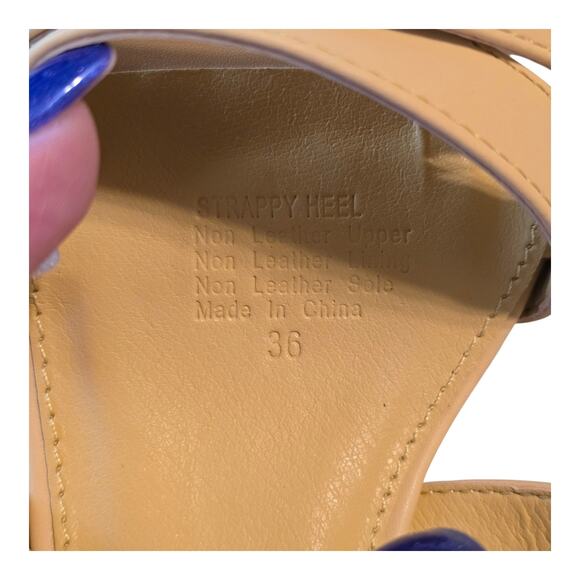 Modcloth Princess Highway Strappy Block Heel Womens 36 US Size 5 Soft Yellow - Picture 5 of 14